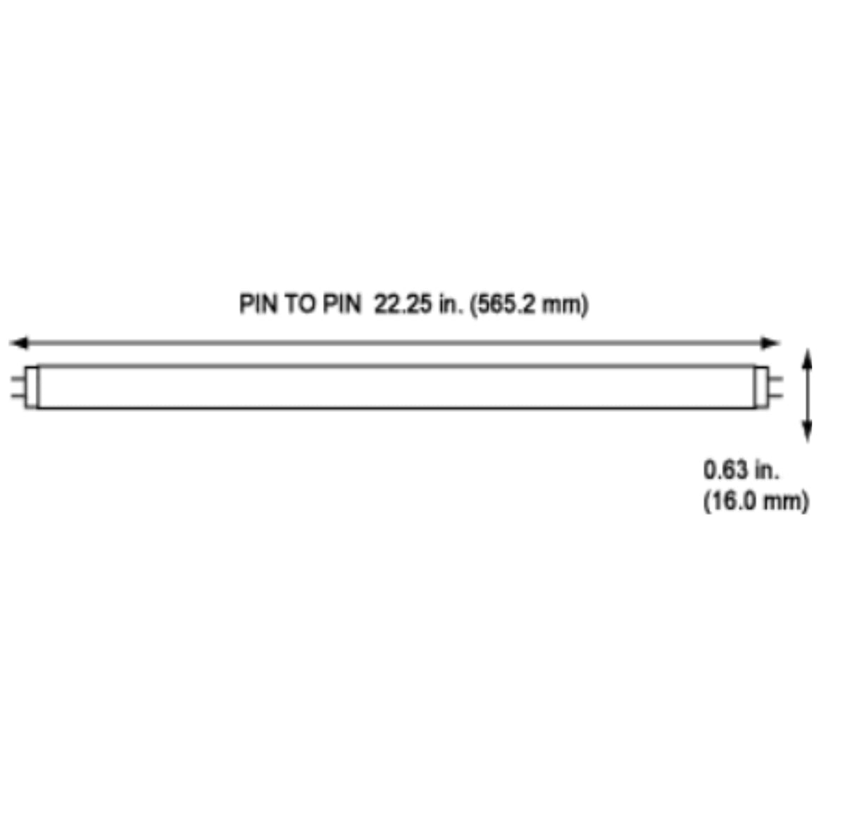 24W 5000K T5 Fluorescent Bulb 24 Inch G5 Bipin Base Pack of 10 G347129