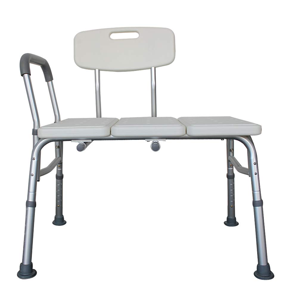 Adjustable Transfer Bench with Back & Arm W7382