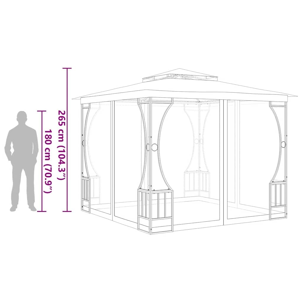 9.8'x9.8' Pop Up Outdoor Gazebo with Mosquito Netting X3608
