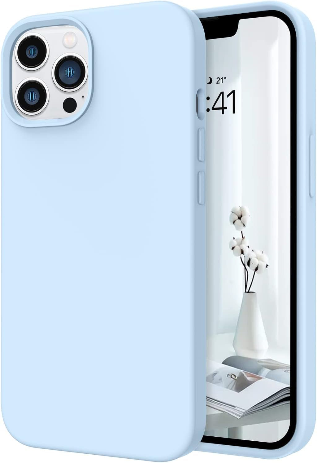 Light Blue Silicone iPhone 13 Pro Max Case Q685724