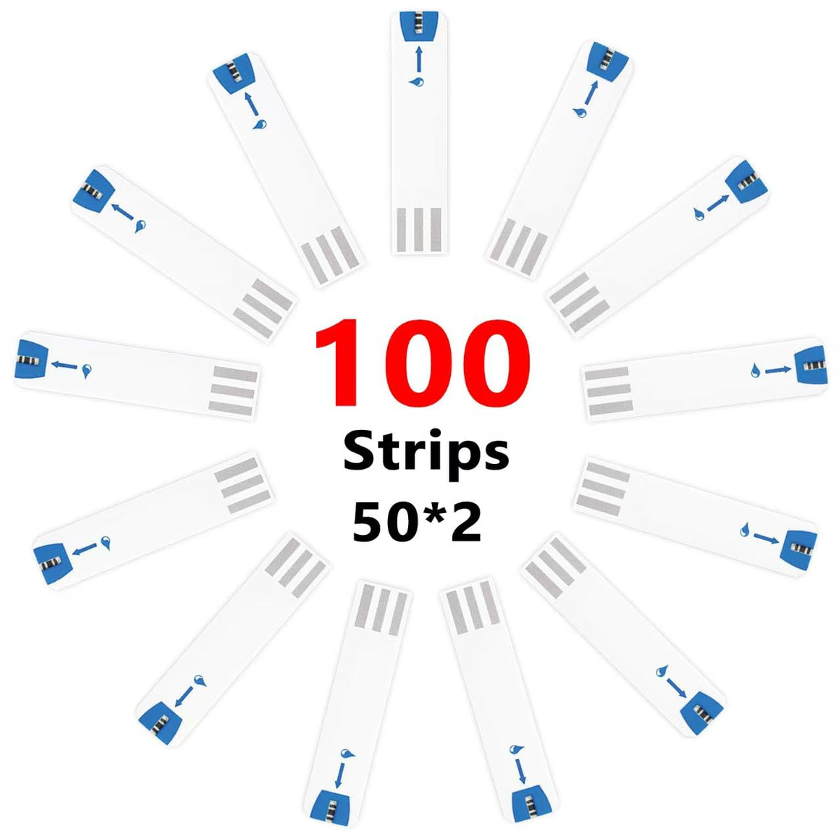 Blood Glucose Test Strips 2 Bottles of 50 Pcs Z420