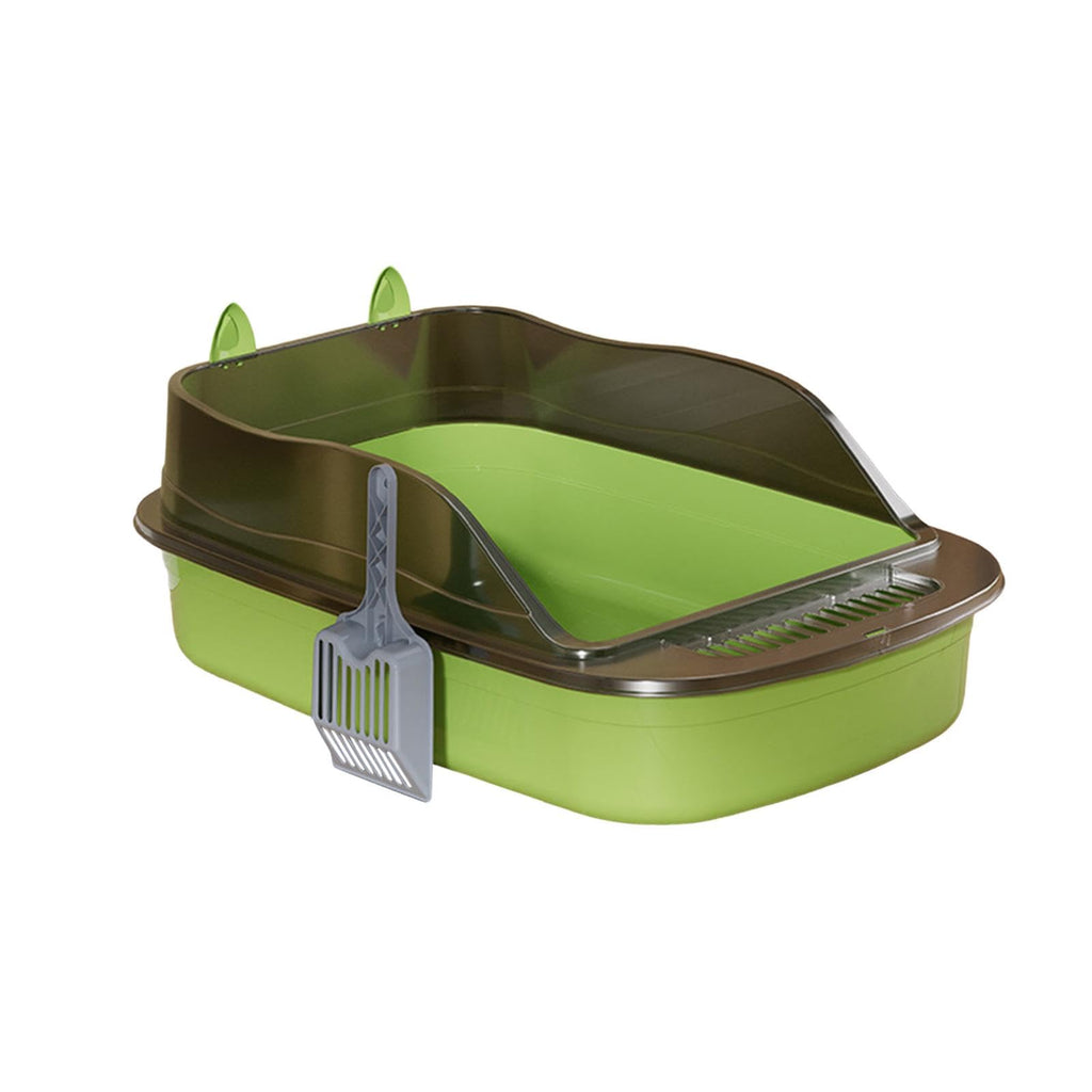 Green Semi Closed Sifting Cat Litter Box E3401