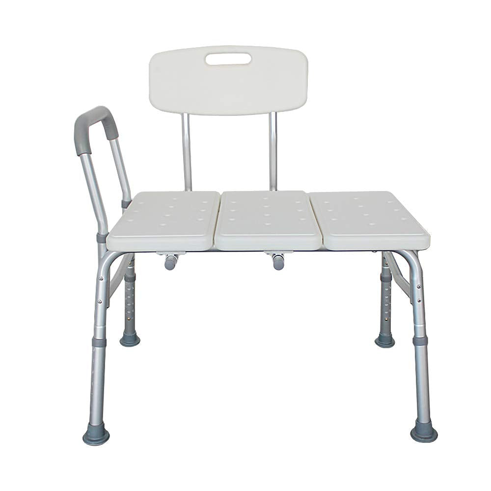Adjustable Transfer Bench with Back & Arm W7382