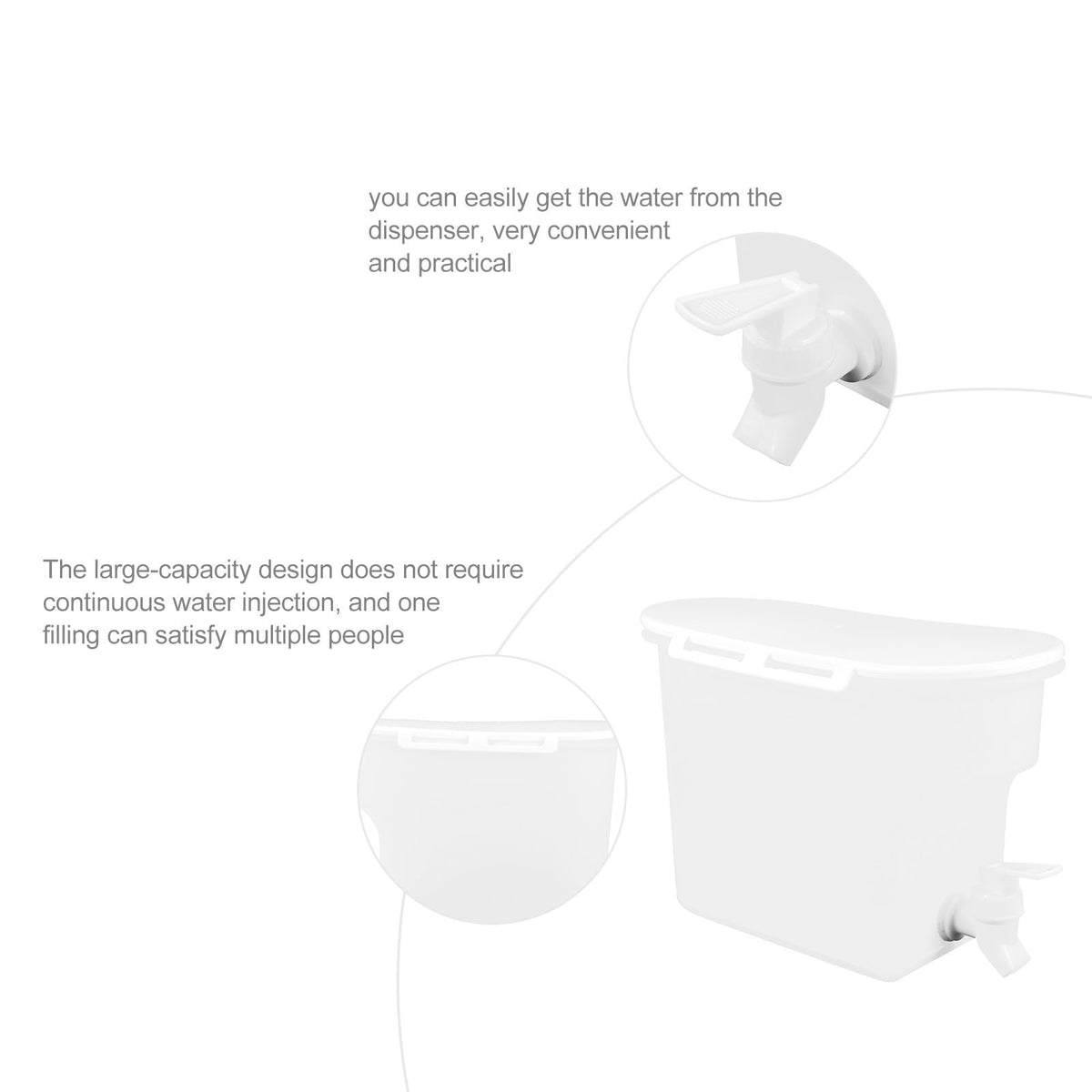 Water Jug with Faucet Large-capacity PP Pitcher B764