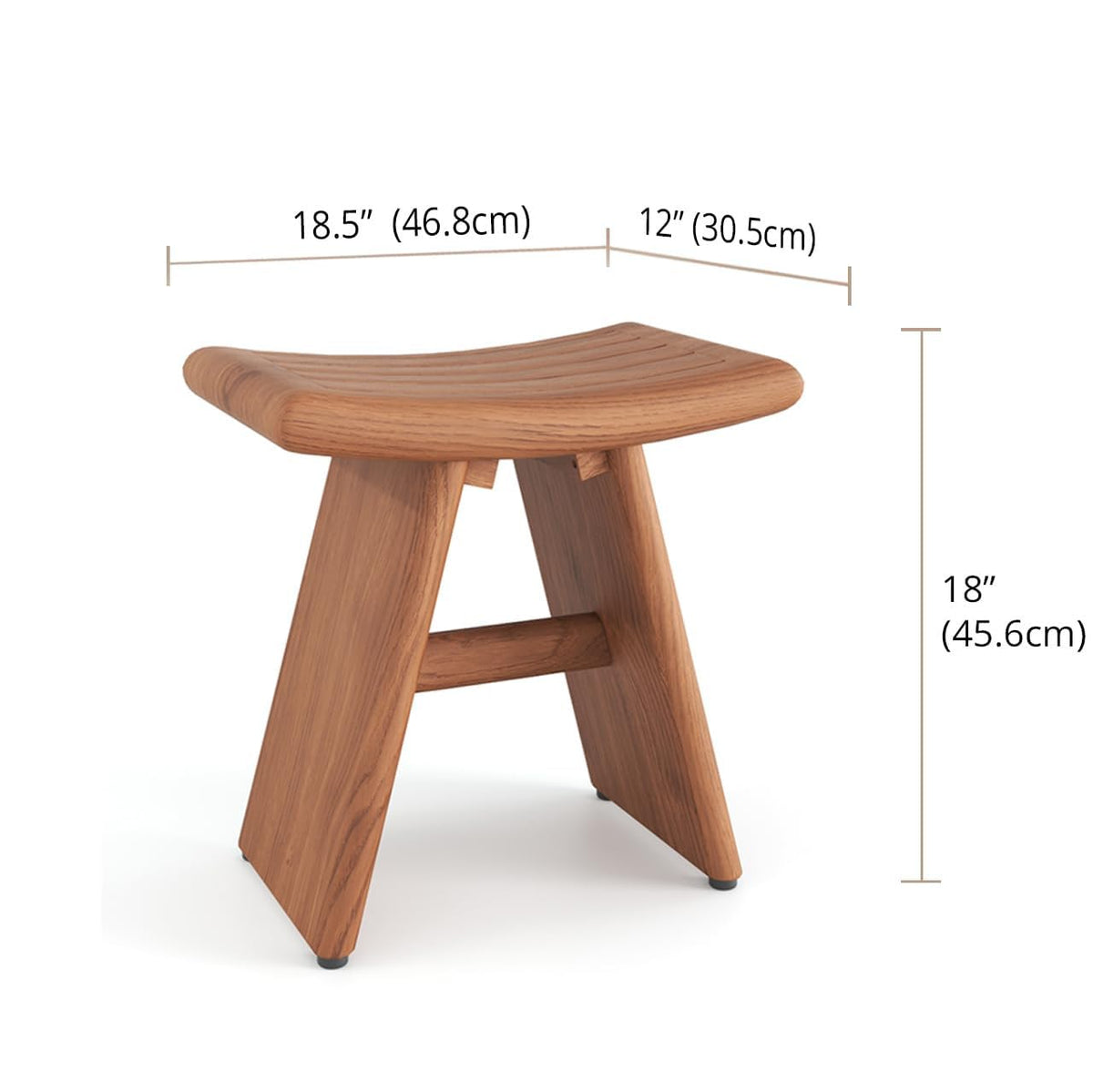 18" Slatted Teak Shower Bench F721