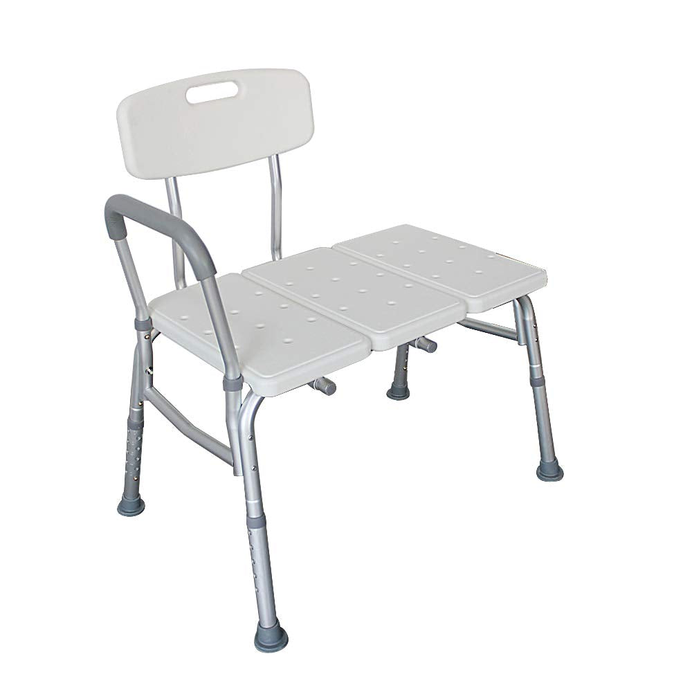 Adjustable Transfer Bench with Back & Arm W7382