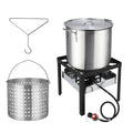 60QT Aluminum Seafood Boil Pot with Basket N62037