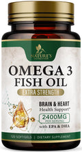 Omega 3 Fish Oil 2400mg 120 Softgels F72049