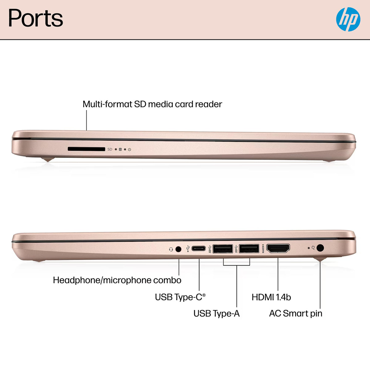 14” Rose Gold Laptop 16GB RAM 628GB Storage B355