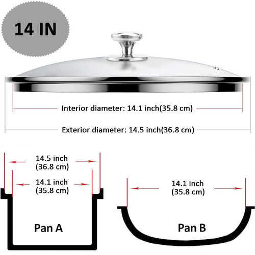 14 Inch Glass Lid with Steam Vent W290565
