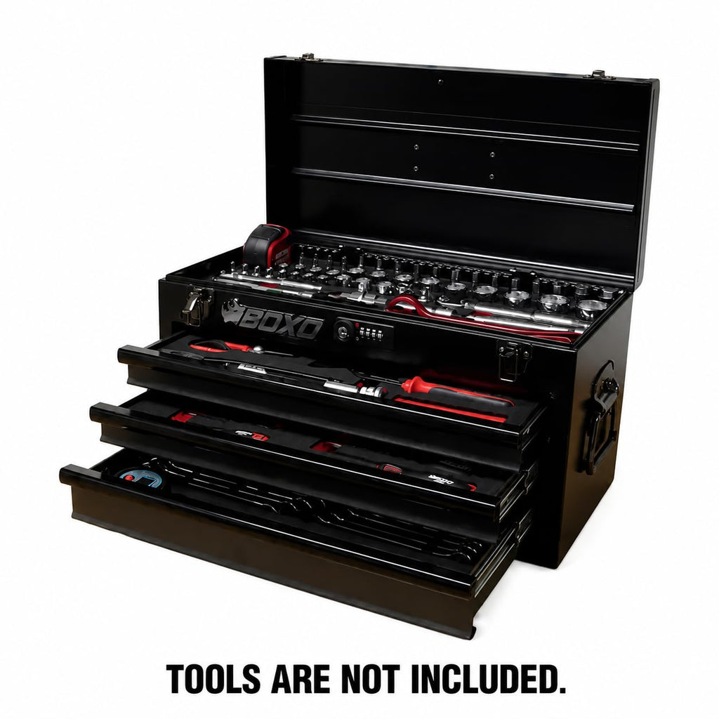 3-Drawer Steel Toolbox with Ball Bearing Drawers N603382