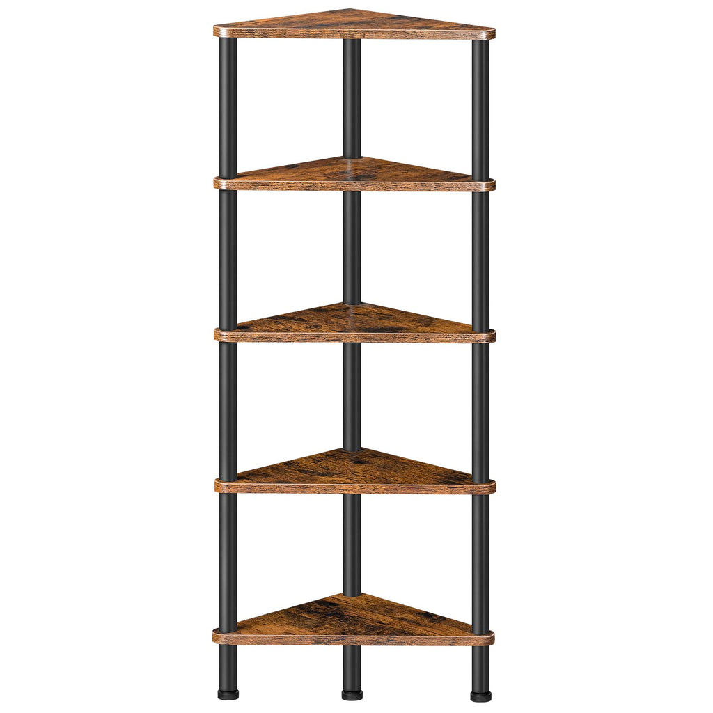 5-Tier Corner Bookshelf with Metal Frame Q60135
