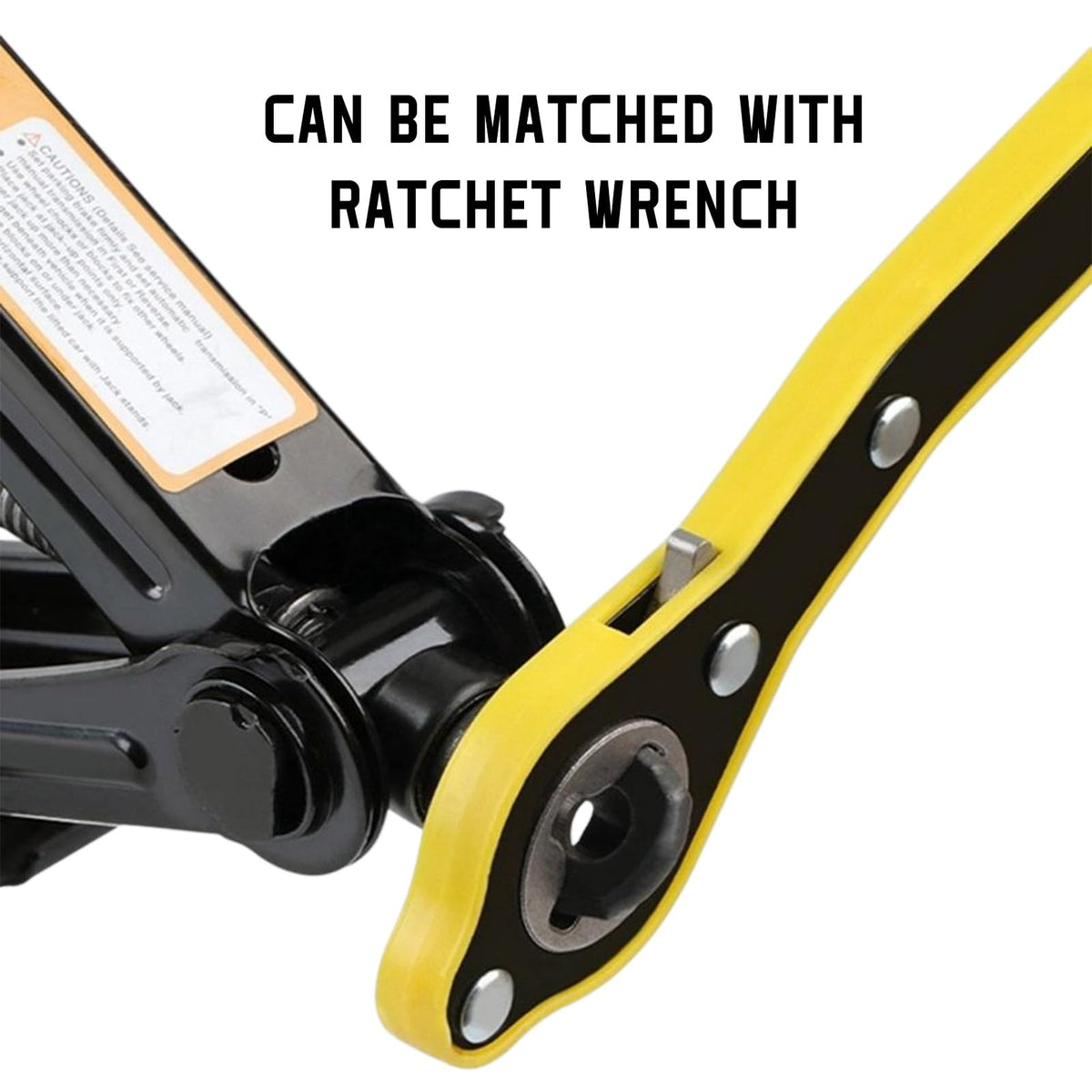 2 Ton Portable Scissor Jack Kit with Lug Wrench Q626