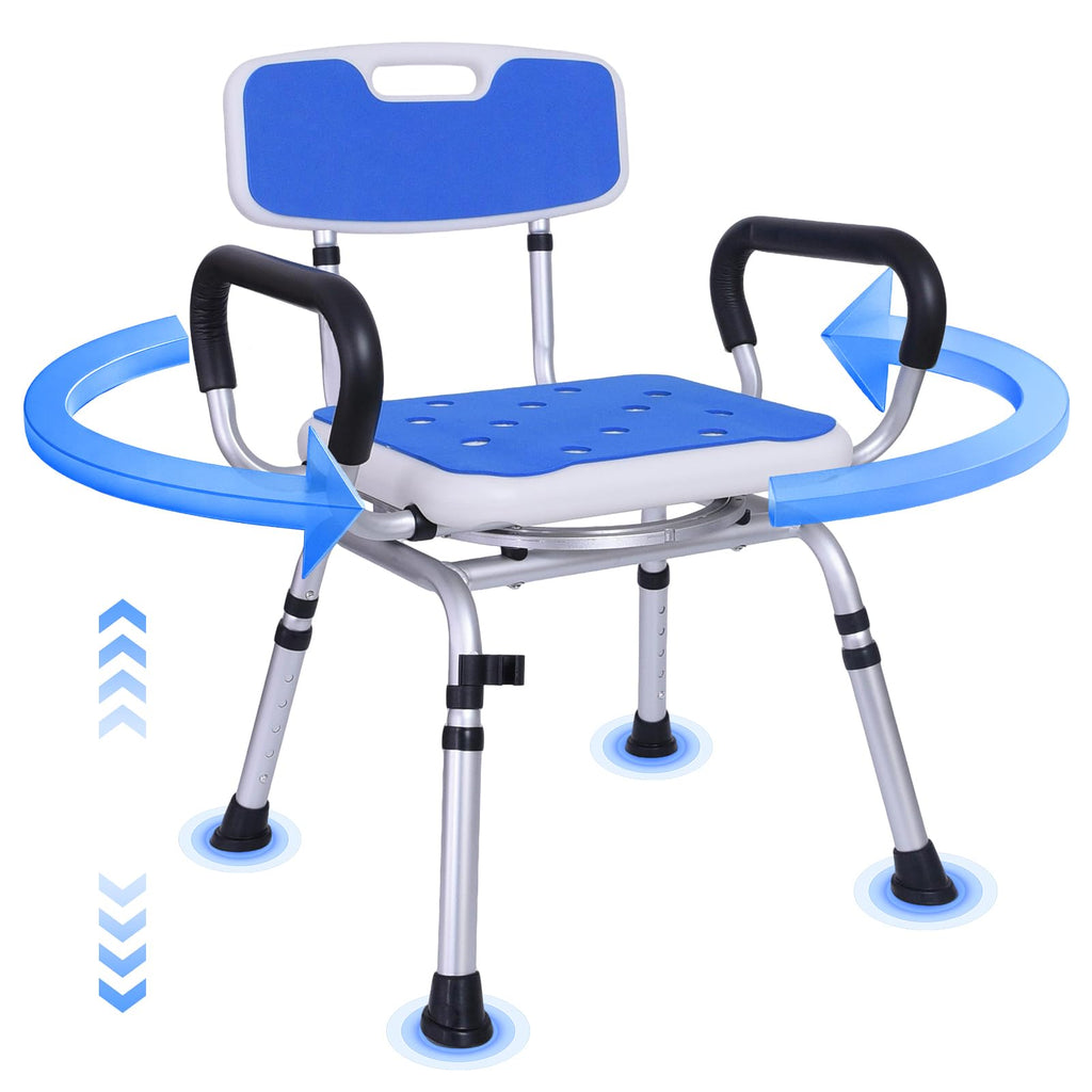 Swivel Shower Chair with Arms and Back B542531