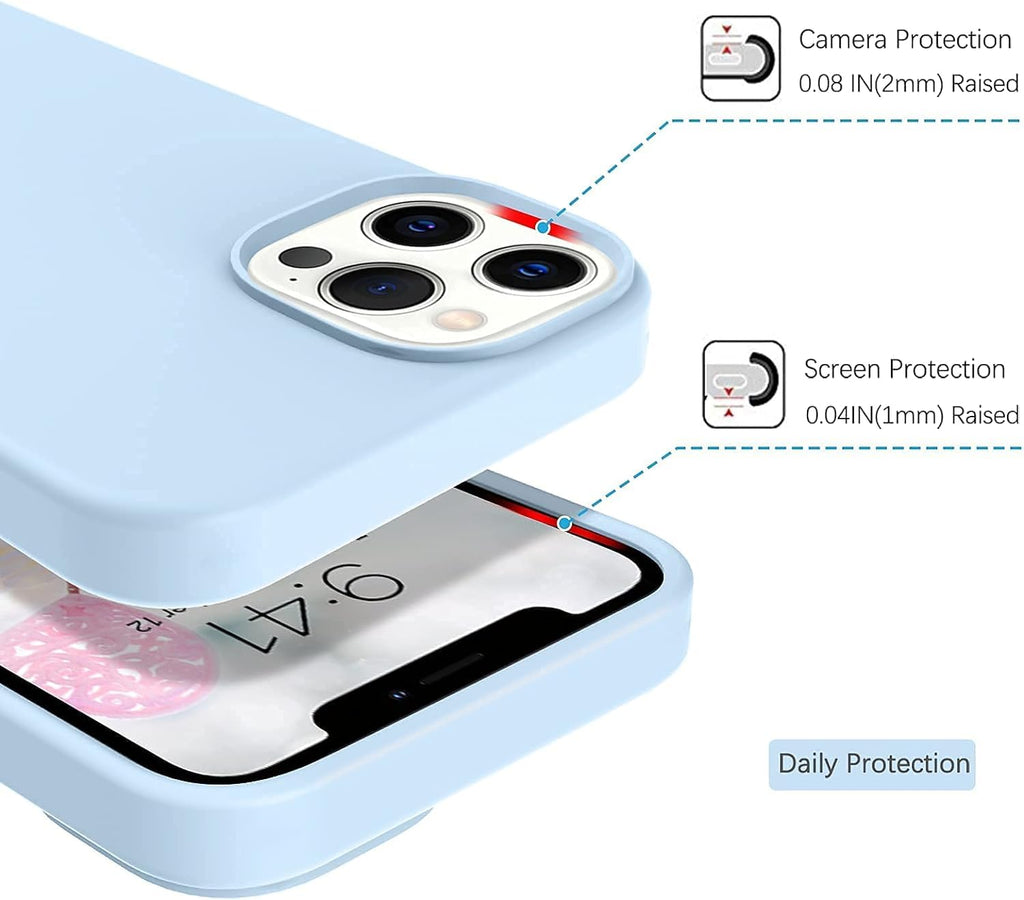 Light Blue Silicone iPhone 13 Pro Max Case Q685724