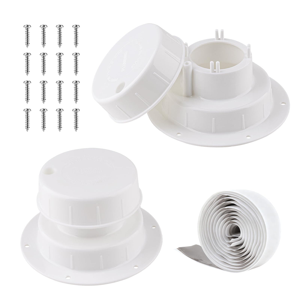 RV Plumbing Vent Covers with Screws, 2 Pack Y38157