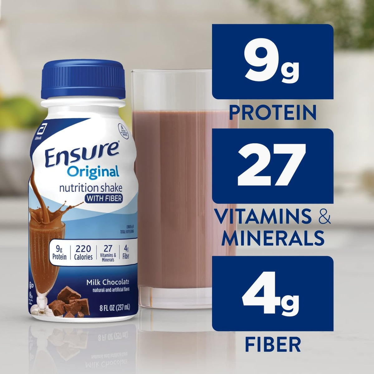 Milk Chocolate Nutrition Shake With Fiber, 24 Pack Q143432