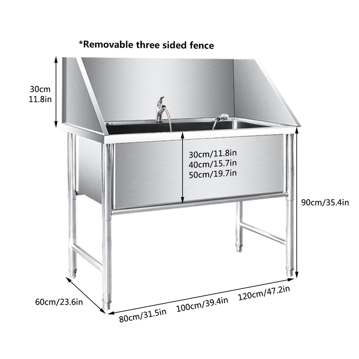 Stainless Steel Pet Grooming Bath Tub Q67375