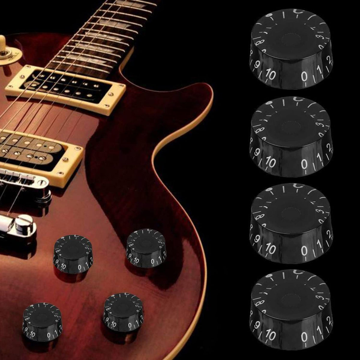 Black Electric Guitar Knobs V721165