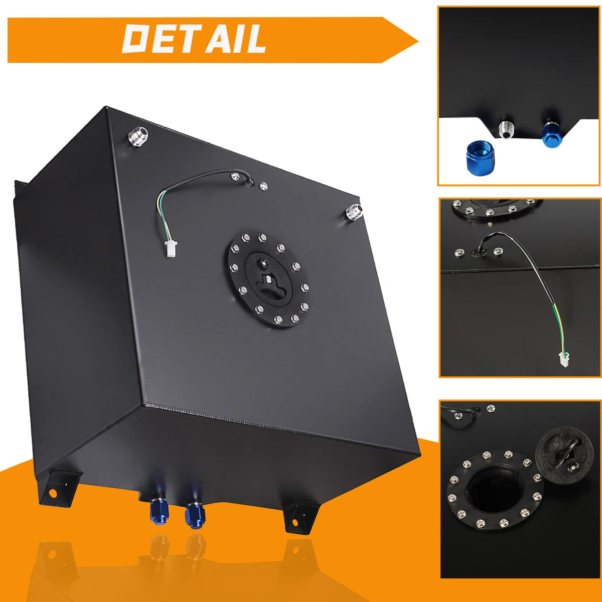 5 Gallon 20L Fuel Cell Tank with Cap and Level Sender X54860