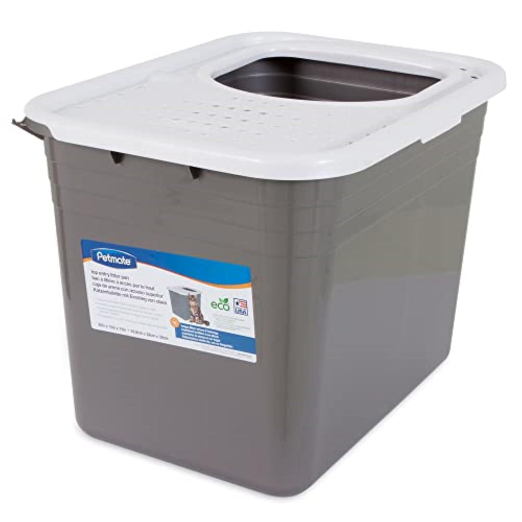 Enclosed Cat Litter Box with Hinged Lid Z645275