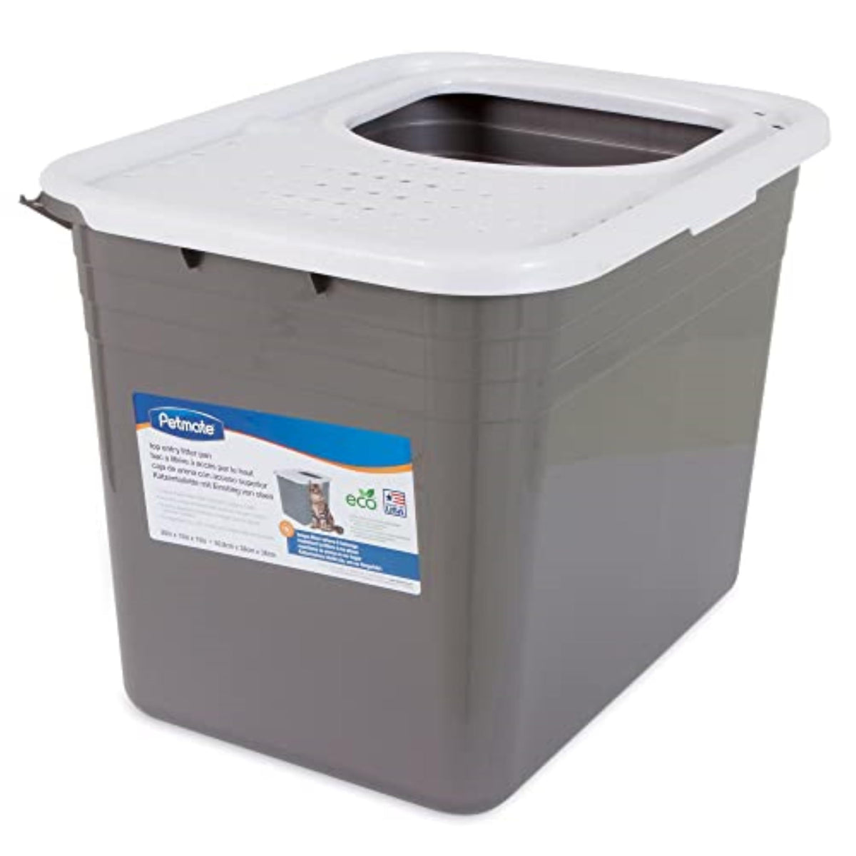 Enclosed Cat Litter Box with Hinged Lid Z645275