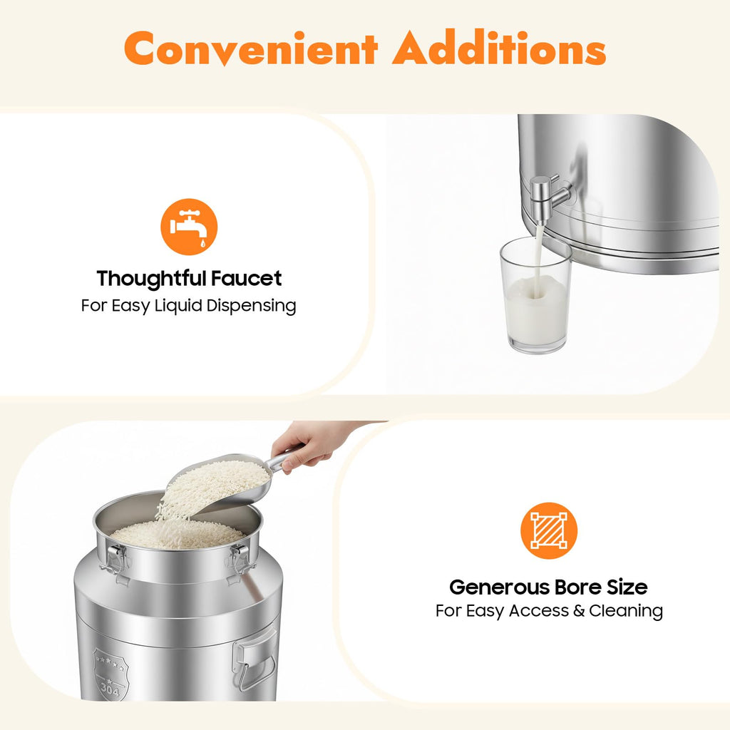 304 Stainless Steel 76L Sealed Bucket with Faucet L263