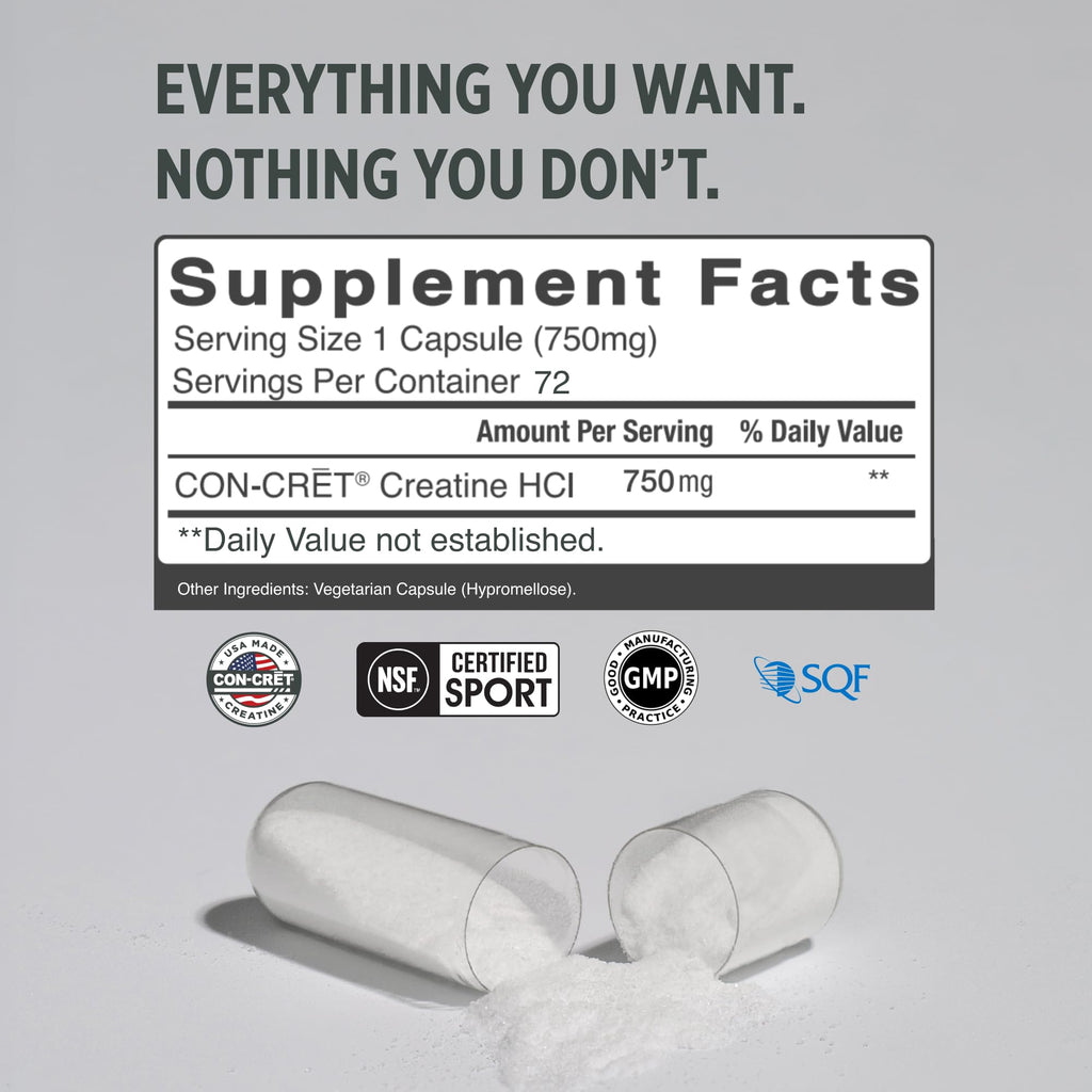 Creatine HCl Capsules 72 Count P8845