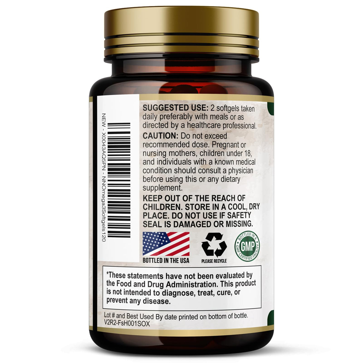 Omega 3 Fish Oil 2400mg 120 Softgels F72049