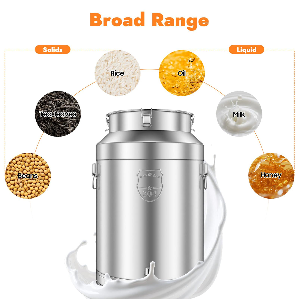 304 Stainless Steel 76L Sealed Bucket with Faucet L263