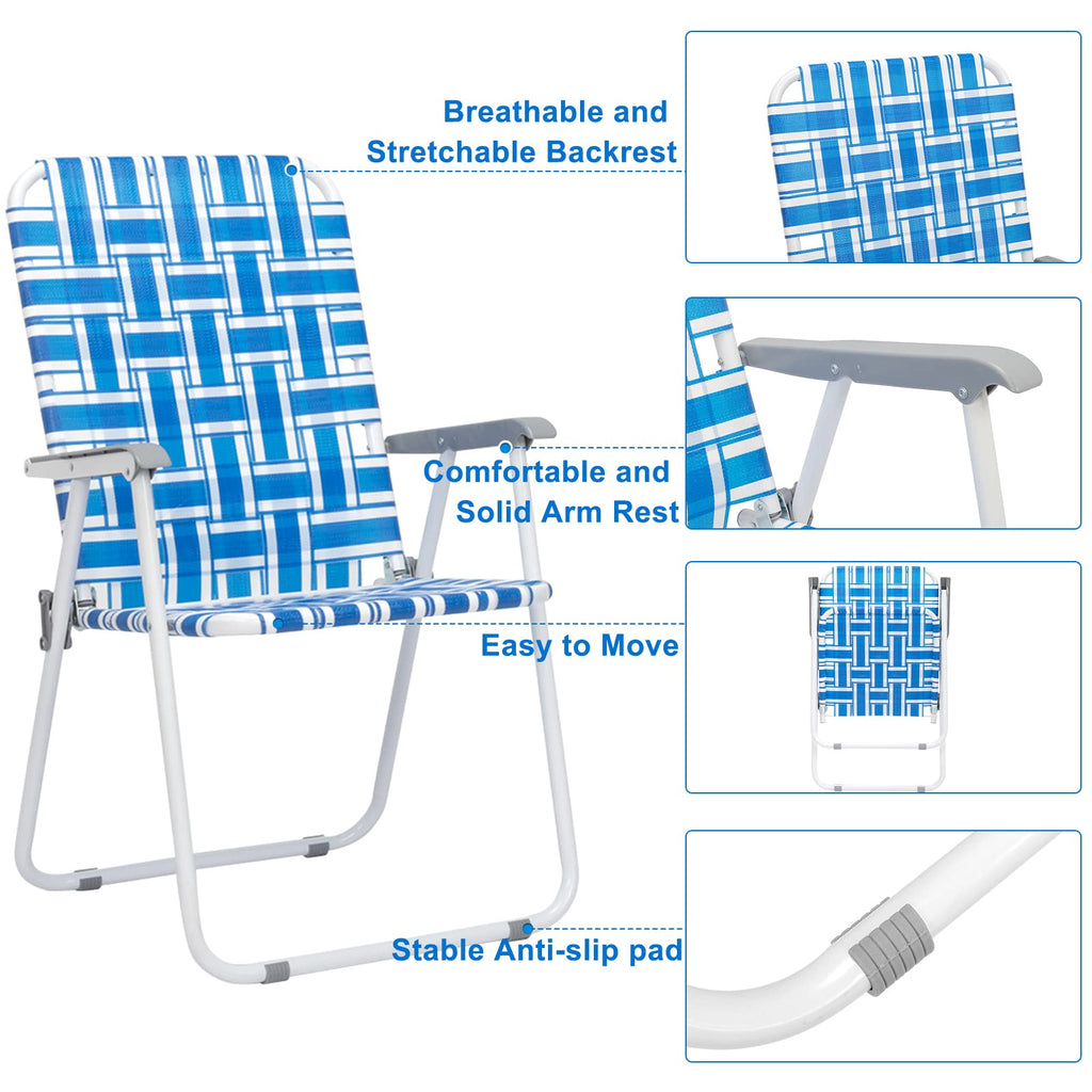 Folding Webbed Lawn Beach Chair I523