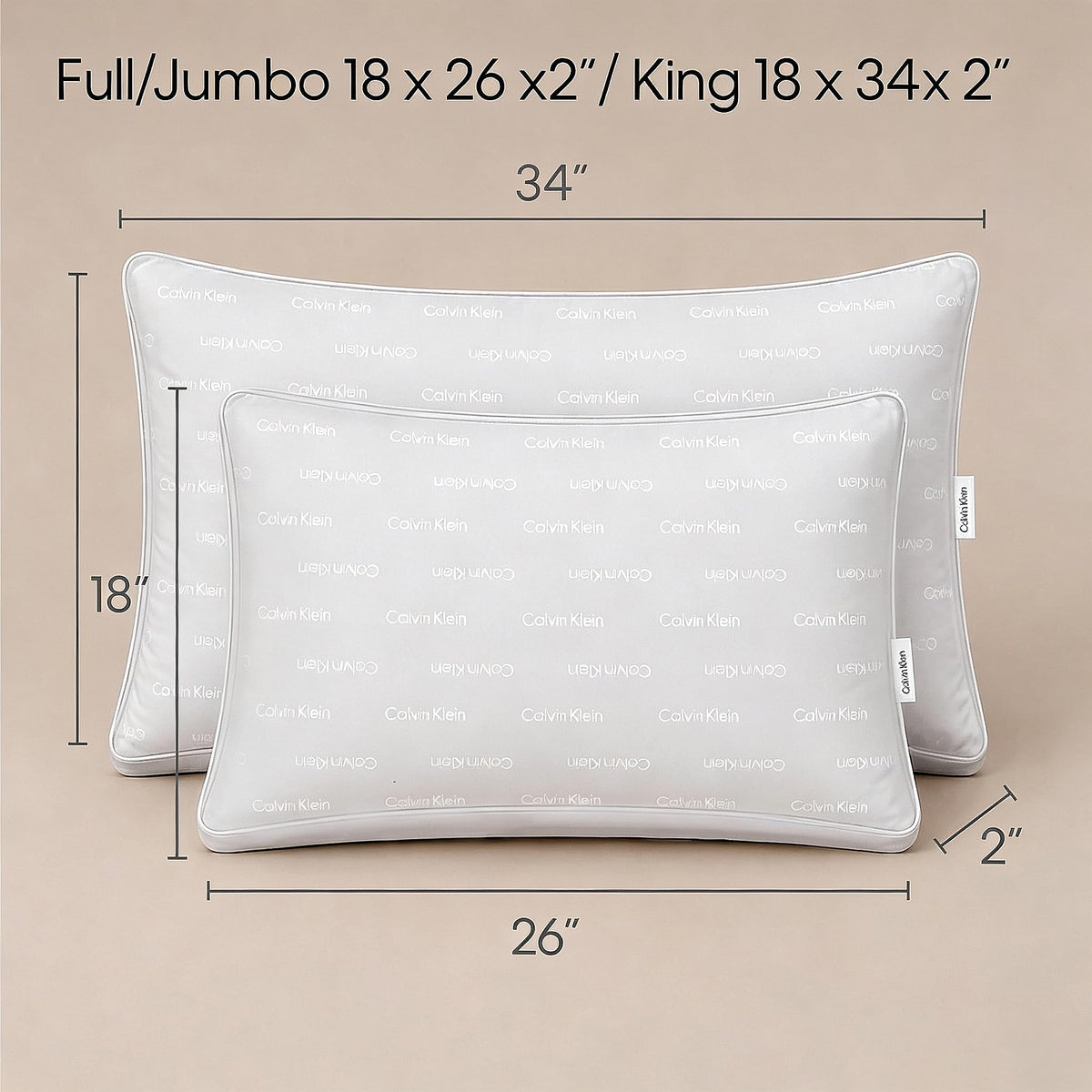 Queen Size Set of 2 Medium Soft Pillows X107094