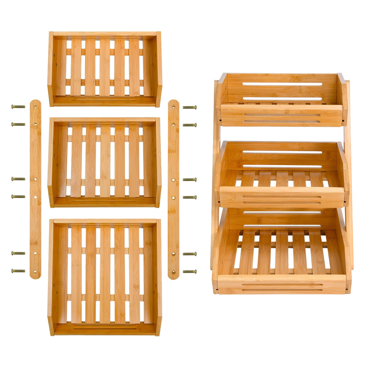 3-Tier Bamboo Fruit Basket L87304