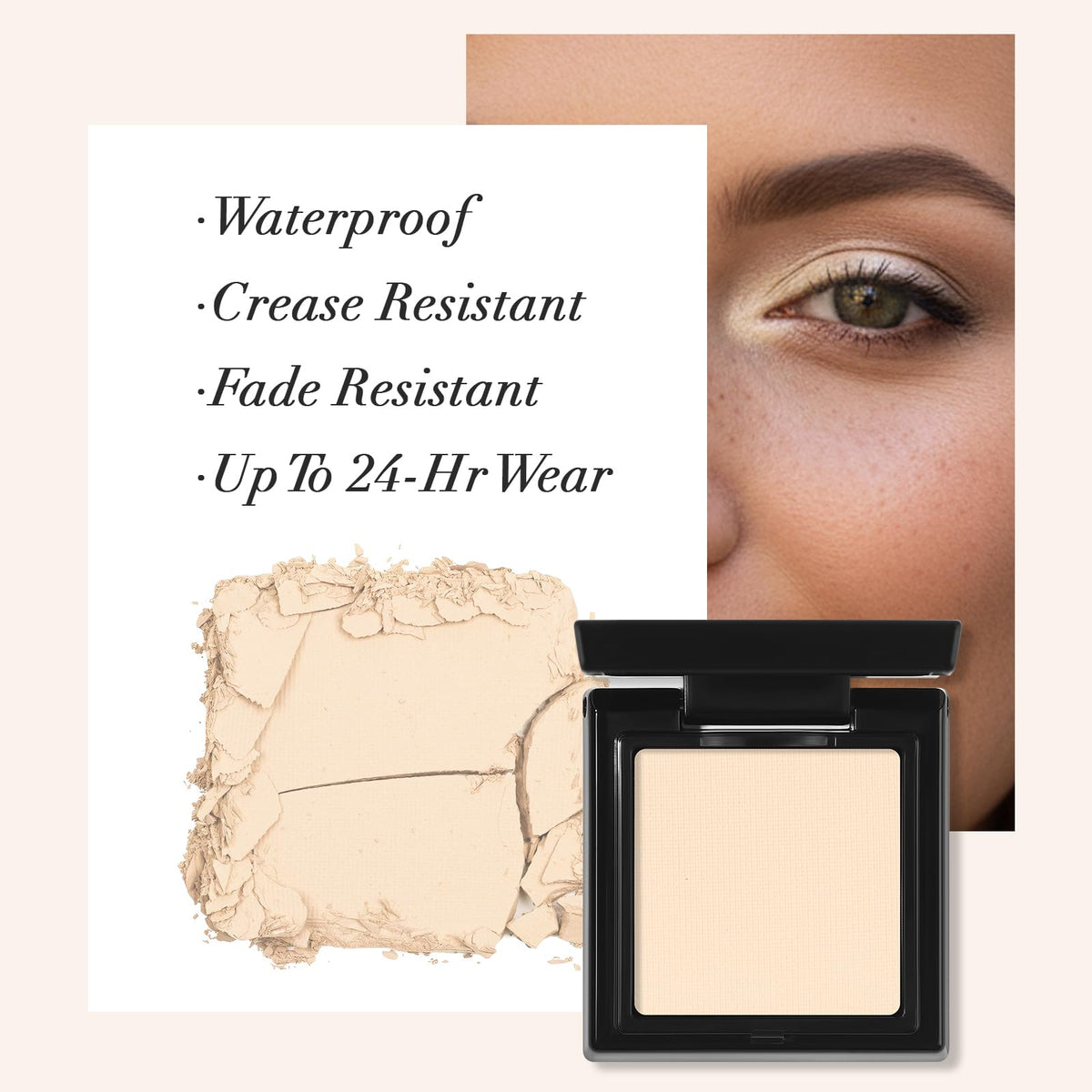 Light Beige Neutral Nude Matte Single Eyeshadow Palette P72099
