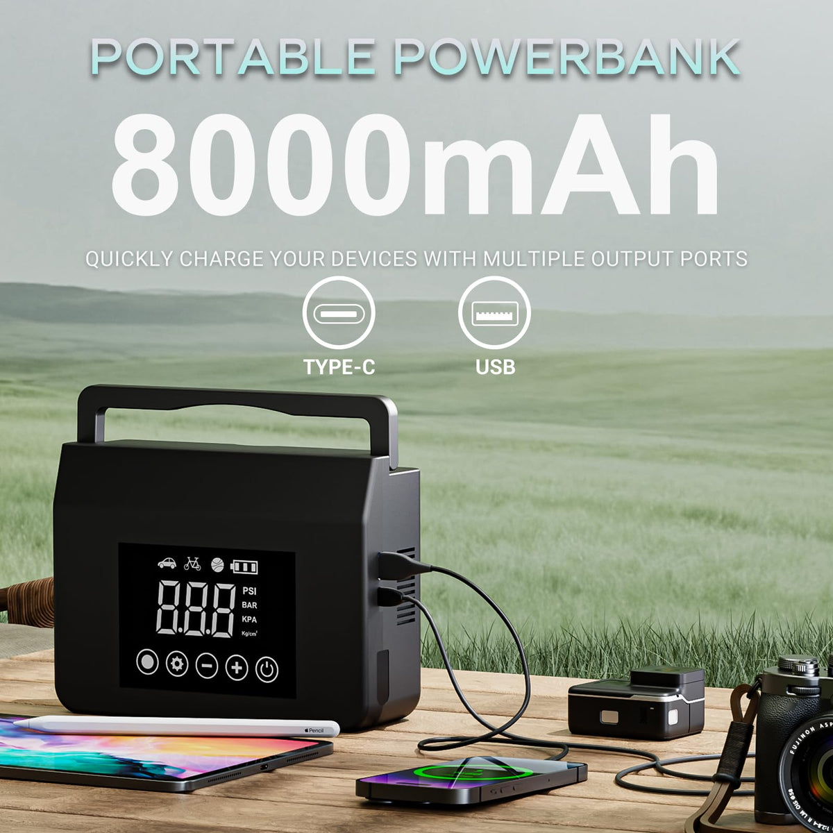 Portable Jump Starter with Air Compressor K4367