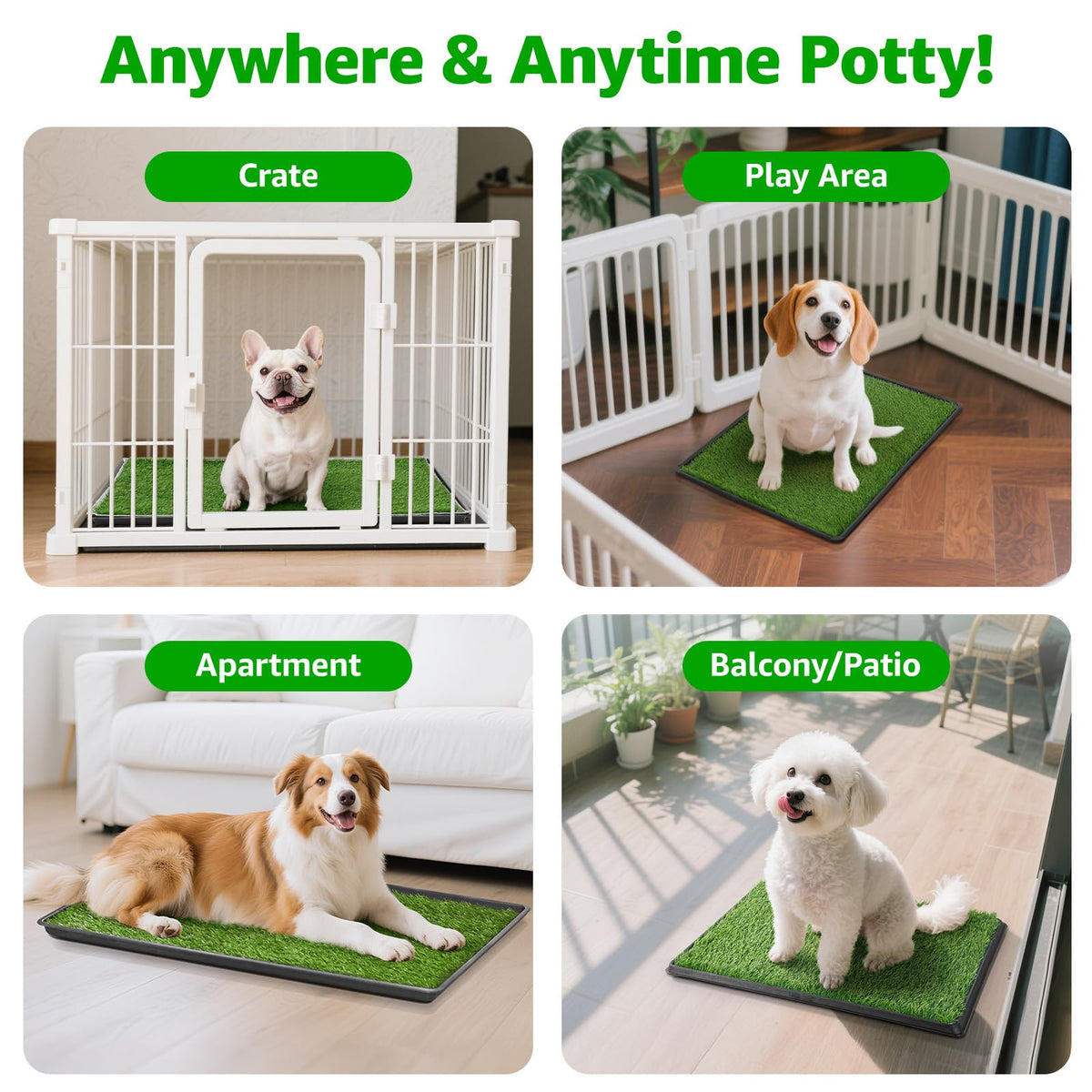 Portable Dog Grass Pad with Tray A57141