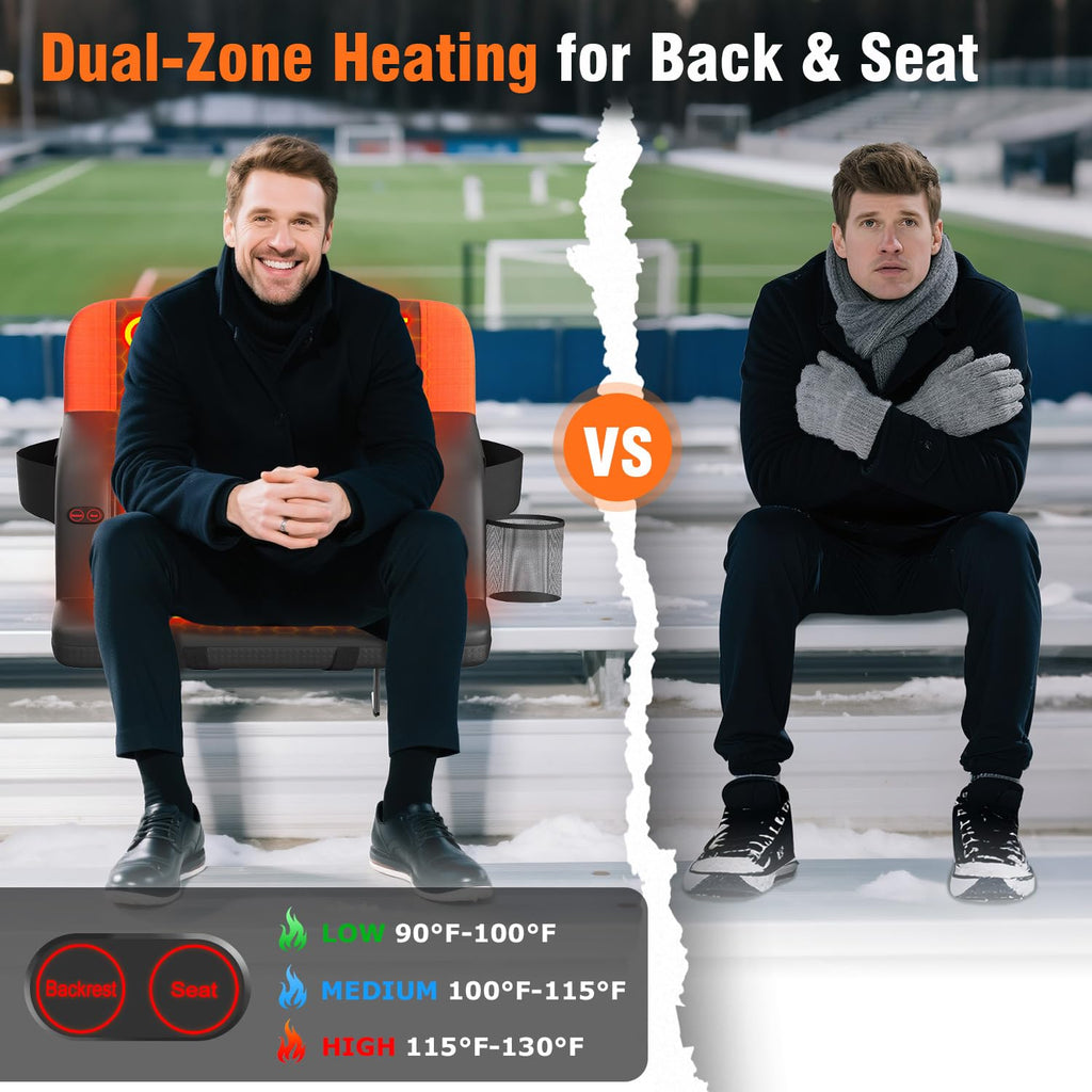 Heated Stadium Seat with Back Support W43582