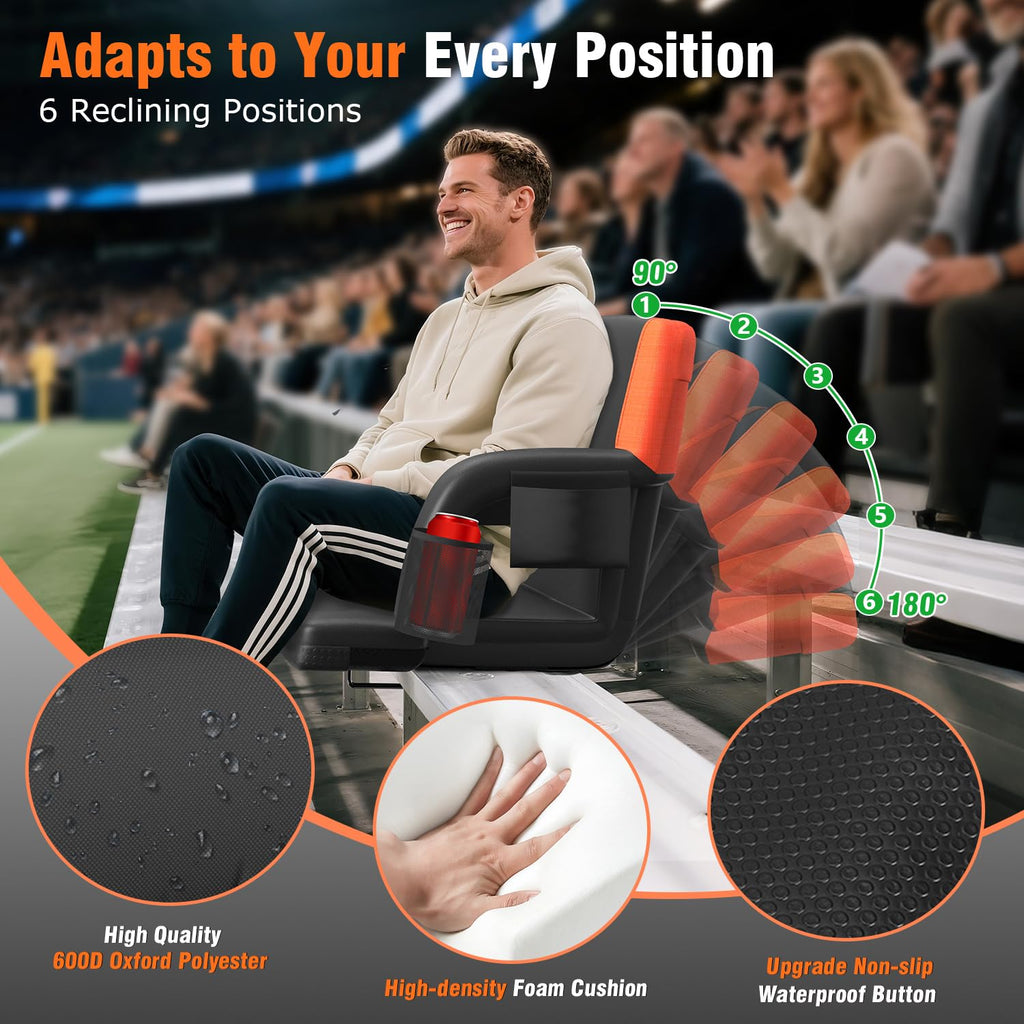 Heated Stadium Seat with Back Support W43582