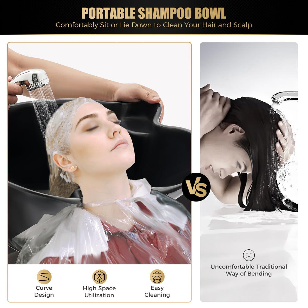 Portable Shampoo Bowl with Electric Pump Y344
