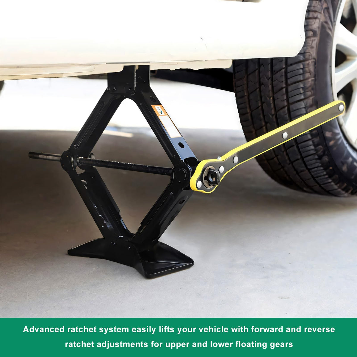 2 Ton Portable Scissor Jack Kit with Lug Wrench Q626