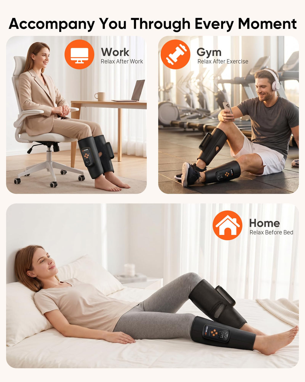 Cordless Air Compression Calf Massager D75082