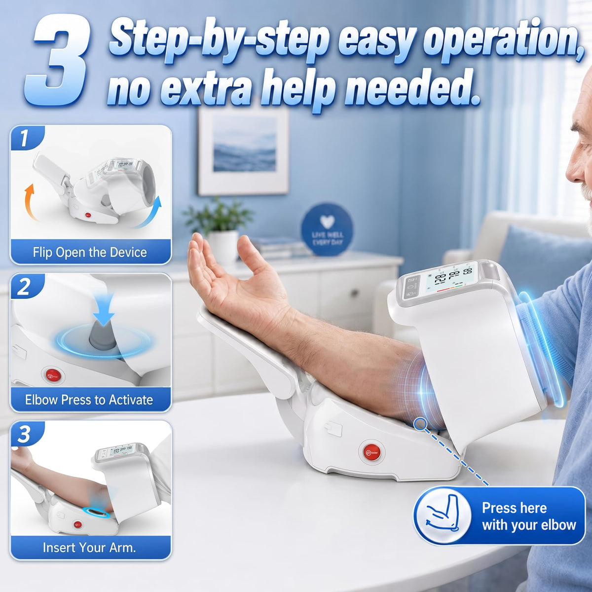 Upper Arm Blood Pressure Monitor with 7.1"-16.5" Cuff V56223