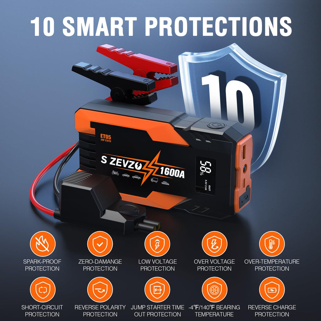 1600A Peak Portable Jump Starter K3973