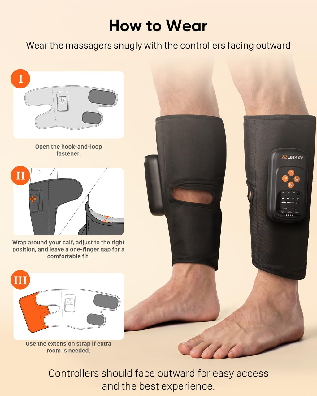 Cordless Air Compression Calf Massager D75082