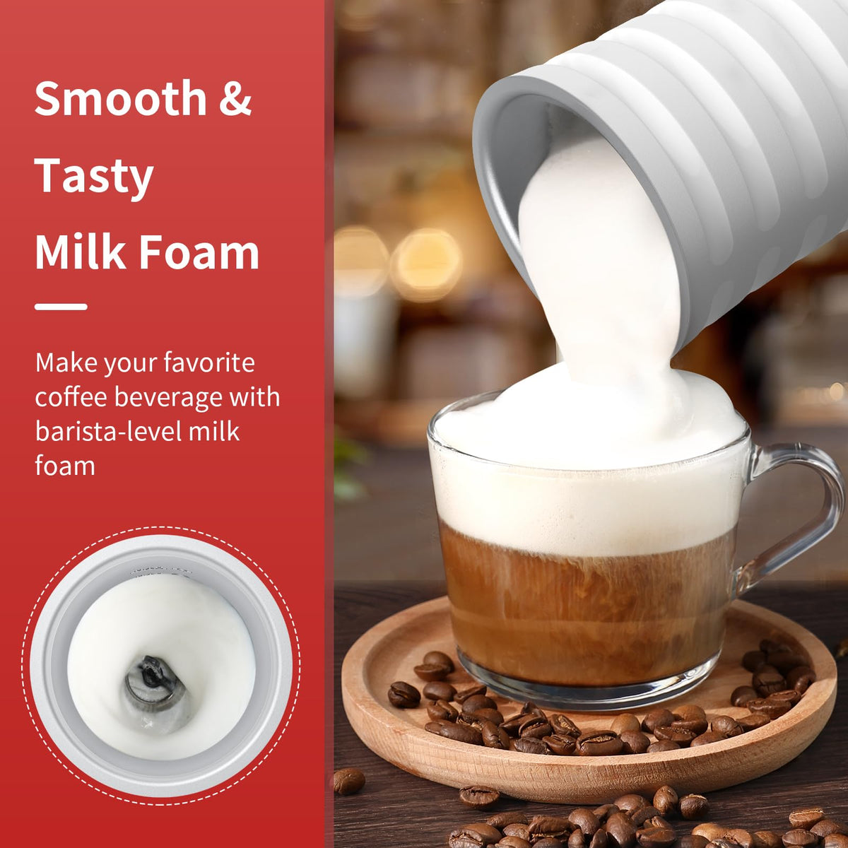 4-in-1 Electric Automatic Milk Frother W2497