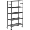 5-Tier Rolling Metal Wire Shelving Unit N6235