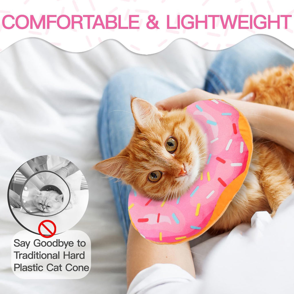 Soft Adjustable Cat Recovery Cone Collar Pink Small T745820