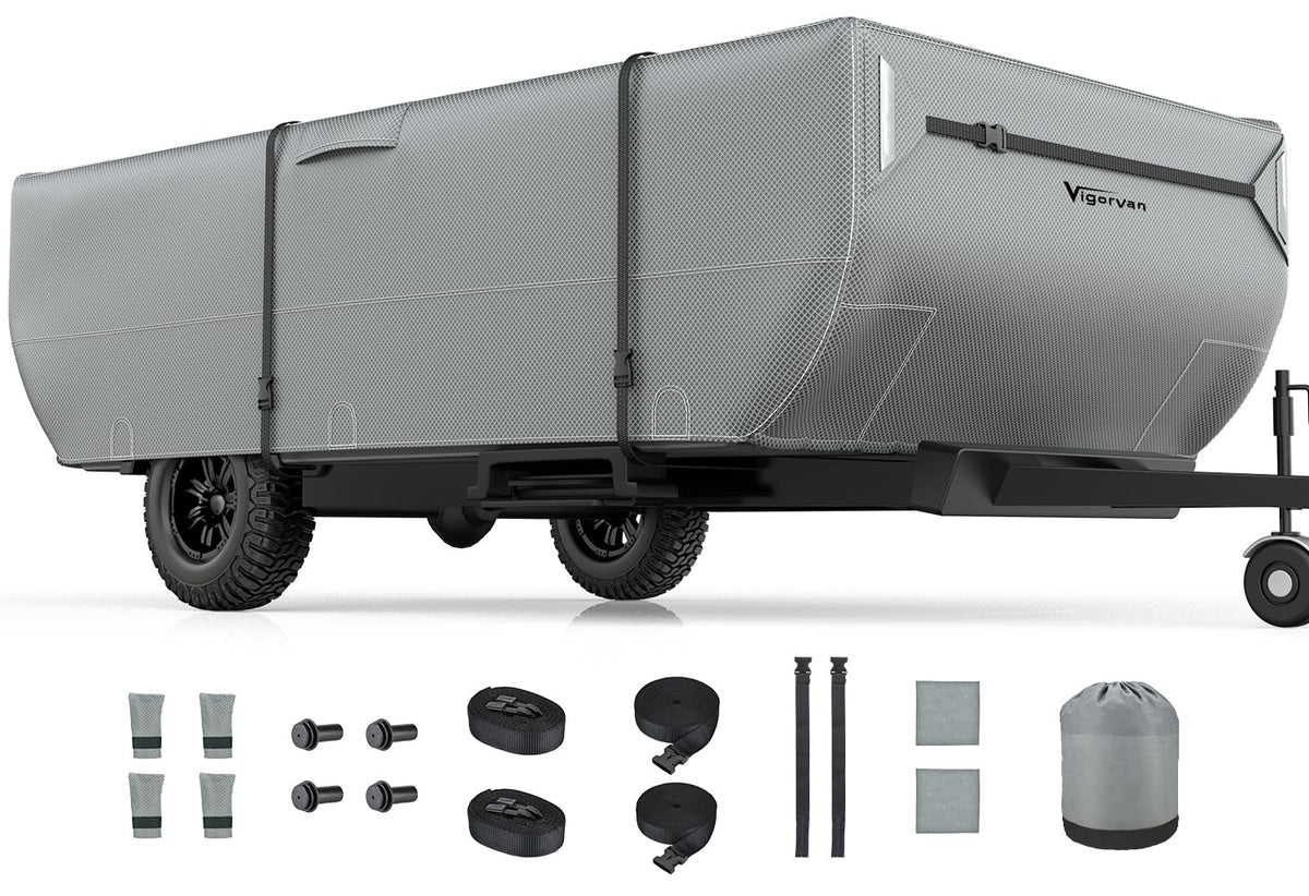 Folding Camper Cover Fits 10'-12' Trailers X9224