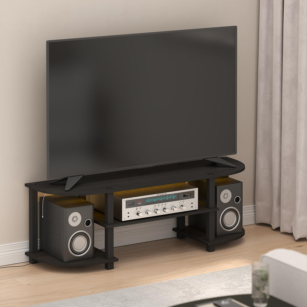 Black 3-Tier TV Stand for 55 Inch TV K97937