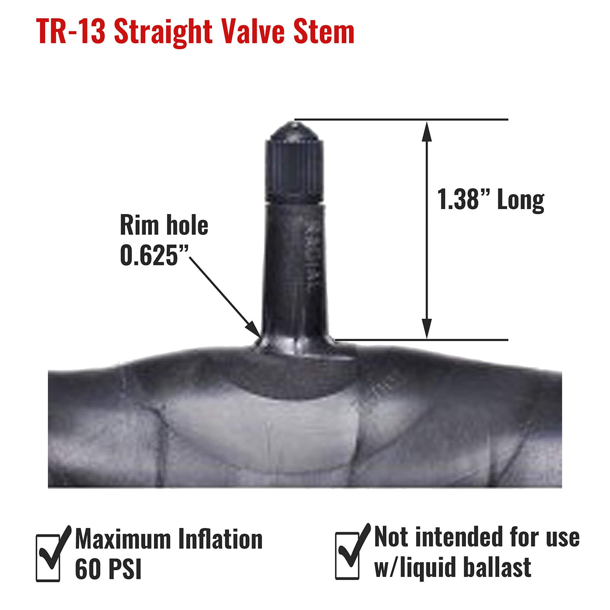 Passenger Tire Inner Tube with Tr13 Rubber Valve W16518